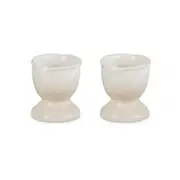 Le Creuset Jardin Stoneware Egg Cups Meringue Set of 2