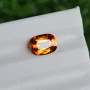 Natural Zircon 2.40 cts, Orange, Cushion-shaped, Precision Cut