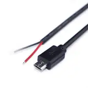 10pcs 30cm Micro USB Male Plug Cable 2 wires Power Pigtail Cable Cord DIY