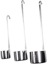 COLLBATH Chinese Spoons Set Stainless Steel Measure Wine and Soy Sauce Silver Wine Dipper Handle Easy Storage