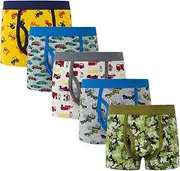 Baby Boxer Briefs, Morbuy 5 Pack Cartoon Pattern Boys/Girl Toddler Underwear Panties Cotton Shorts Knickers Under Pant Trunks for Kids 2-7 Years (120cm,Car Series)