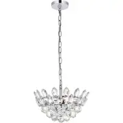 Elegant Lighting 1104D14C Emilia 3 Light 14 inch Chrome Pendant Ceiling Light