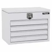 Renegade RITB4DT - 4 Drawer White Powder Coat Steel Truck Box - 880 x 550 x 680mm