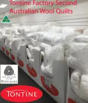 Australian made FACTORY SECOND Australian Wool All Season Doona| Duvet| Quilt