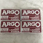 4x ARGO Gloss Laundry Starch 16 Oz Discontinued Collectible