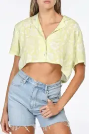 NEW Wrangler WRANGLER Womens Kokomo Crop Shirt - Pop Floral