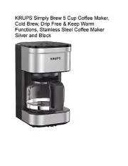 KRUPS Simply Brew 5 Cup Coffee Maker, Cold Brew, Drip Free & Keep Warm Functions