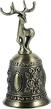DOITOOL Vintage Hand Shaking Bell Decorative Bell for Restaurant Bar and Home Use Retro Design with Comfortable Handle Loud Ringing Quality for Weddings and