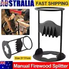 Firewood Kindling Splitter Cast Iron Heavy Duty Manual Log Splitt Portable Wood