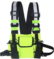 CZDLDNXS Multi-Pocket Chest Rig Bag for Men Hands Free Radio Front Pack Hip Hop Chest Pack Functional Chest Harness for Women