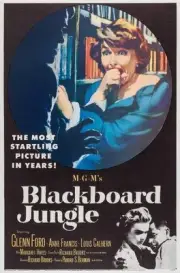 Blackboard Jungle poster Margaret Hayes Anne Francis Glenn Ford 1955 Old Photo