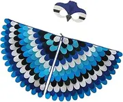 Dress-Up Bird Wings, Gradient Color Costume Wings For Children, Skin-Friendly Peafowl Costumes, Colorful Wing For Halloween, 1 Pair, Versatile Costume Accessory, Resistant