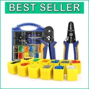 Professional Ferrule Crimping Tools with Adjustable Ratchet & 2500 Wire Ends