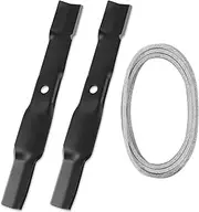 UC22008 lawn mower Blades & GX25628 Lawn Mower Belt, 118''x 0.5'' Belt& M170642 Mower Blade Compatible with John Deere 42'' Deck Zero-Turn Z Trak Mower Z315E Z320M Z320R Z335E Z335M Z345M Z345R