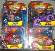 2024 Monster Jam Marvel Series 2 Monster Trucks COMPLETE SET OF 4 - HTF!!!!
