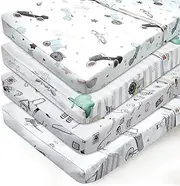 Dormlony Stretchy Ultra Softness Changing Pad Cover,Change Table Pad Covers Fit 34×16inches for Boys and Girls (Vehicles)