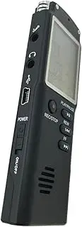 BRIGHTFUFU 8Gb Professional Digital High Fidelity Sound Recorder with LCD Display for Lectures Meetings and Interviews Rechargeable Format Supported Black