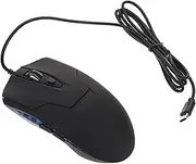 SHINEOFI Type-c Gaming Mouse: Silent Computer USB-c Mouse - 6 Buttons with Blue LED Light - High Precision Click with 4-dpi Speed 1.5m Wire