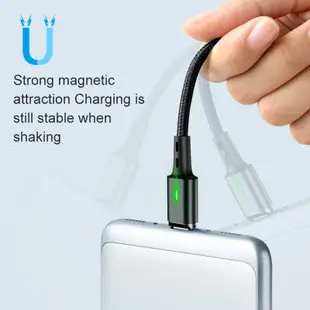 Elough 1M 2M 快速電磁電纜快速充電 Micro USB TypeC 充電線磁鐵 Android USB-C