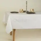 White Solid Hand Dyed Handmade Table Cloth Indian 100% Cotton Light Dining Cover