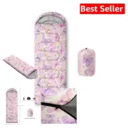 Pink Butterfly Lightweight Camping Sleeping Bag - Perfect for Family Adventures
