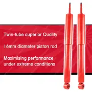2x Rear KYB SKORCHED 4'S Shocks for Toyota Landcruiser HDJ UZJ 100 FZJ HZJ 105R