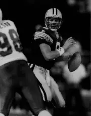 Mark Brunell Green Bay Packers throws a pass 1990s Old Photo