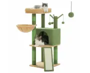 Large Cat Tree Condo Hammock Scratching Posts Toys - Green