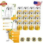 Pear Shape Glass Syrup Dispensers - Set of 12, 12 oz, Space-Saving Design