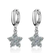 2PCS Copper Woman Fashion Jewelry Retro Simple Starfish Earrings