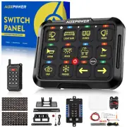 AUXPOWER 12 Gang RGB On-Off Control Switch Panel For Jeep Car Truck Boat Marine