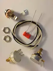 Wiring Harness Kit For P Bass 500k CTS 450G Knurled Pots .033uf 225P Orange Drop