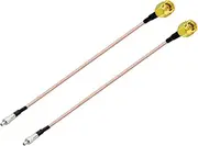POBADY 2PCS SMA Male to TS9 Female Cable 4G LTE Antenna Extension Cable RF Coaxial Pigtail Cable RG316 15CM/6In for 3G 4G LTE MiFi Mobile WLAN Wireless Hotspot Router USB Modems WiFi