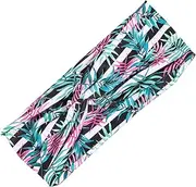 [Mipcase] Hawaii Style Knotted Fitness Headband Breathable Elastic Sports Sweatband for Yoga Running and Gym Stylish Hairband for Active