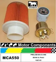 FILTER SERVICE KIT for Honda PRELUDE BA4 Si 4WS B20A6 2L Petrol 10/87>91