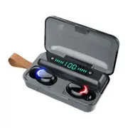 Bluetooth Earphone With Noise Reduction & Breathing Light Hand Strap Black Earbuds