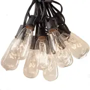 ST40 Clear 7 Watt Indoor, Outdoor String Lights for Patio, Cafe and Backyard