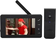 Denash Video Doorbell, Wireless Intercom System with 4.3 Inch Display 170° Fisheye Lens 2 Way Audio for Home Security Screw Installation​