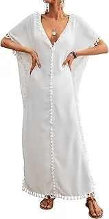 [Bsubseach] Plus Size Kaftan Dresses for Women Cover Up Beach Caftan Loungewear