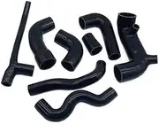 Vexilon Air Intake Air Intake Silicone Hose, for Fiat, for Uno Turbo 1.4 MK2 1989-2005 Turbo To AirBox Intake Pipe Hose Parts Car Air Intake Hose(BLACK Total Kit Black)