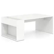 Costway Center Coffee Table Office Desk White