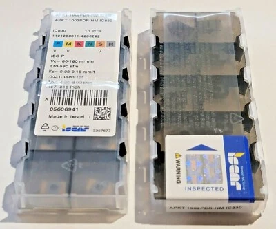APKT 1003PDR HM IC830 ISCAR *** 10 INSERTS *** FACTORY PACK ***