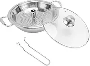 Stainless Steel Sauce Pot Commercial Grade for Induction Cooktops Strong and Ideal for Gas Stove Electric Burners or Chinese Hot Pot