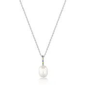 Ania Haie Silver Gem Pearl Drop Pendant Necklace