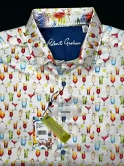 Robert Graham MIXER Tropical Drinks $198 XL Classic Fit Short Sleeve NWT XL