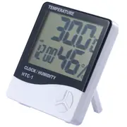 Digital Thermometer Hygrometer Alarm Clock Calendar Indoor Humidity Monitor