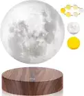 Levitating Moon Lamp, Magnetic Levitation Spinning 3D Printing Moon Light Floati
