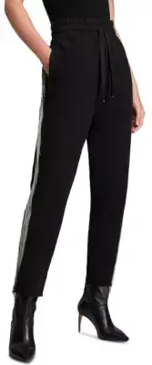 NEW All Saints women's Giselle Chain Fringe Trim Sweatpants Sz S