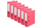 Colourhide Lever Arch File Folder A4 Watermelon Red Pack 6