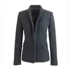 J. Crew Houndstooth Regent Wool Blazer in Olive Amber 2 NEW